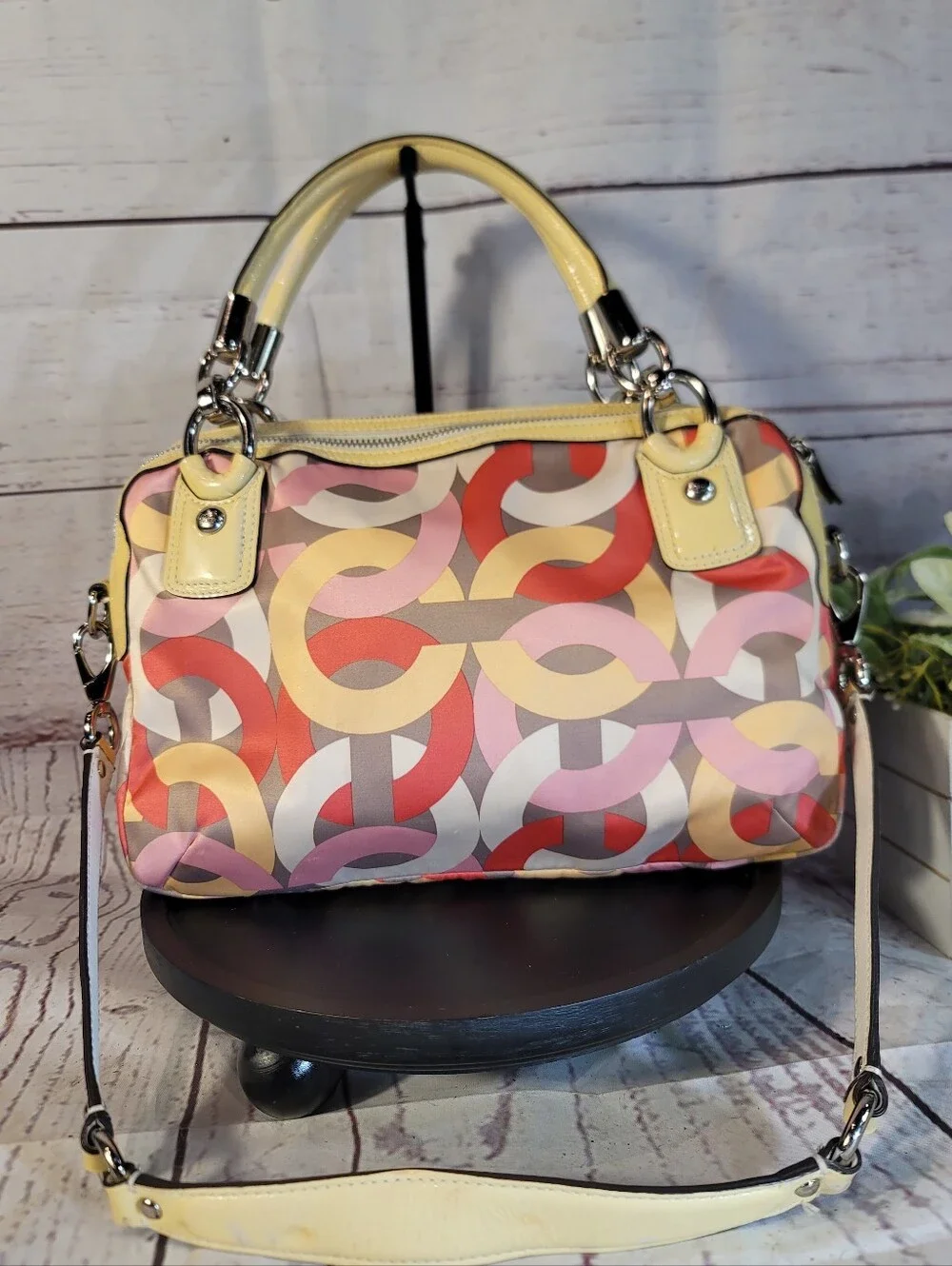 Coach Ashley Optic Art Print Satchel / Crossbody (Style No. F22744)